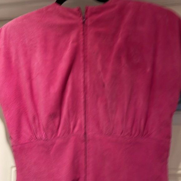 Hot pink vintage Danier suede dress - Picture 4 of 7